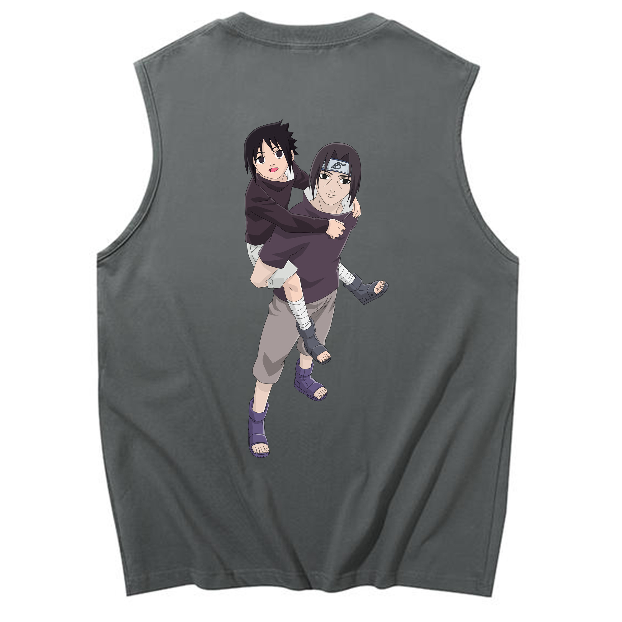 （画像用） NARUTO -ナルト- うちは イタチ Uchiha Itachi コットン100％タンクトップ（背面プリント）